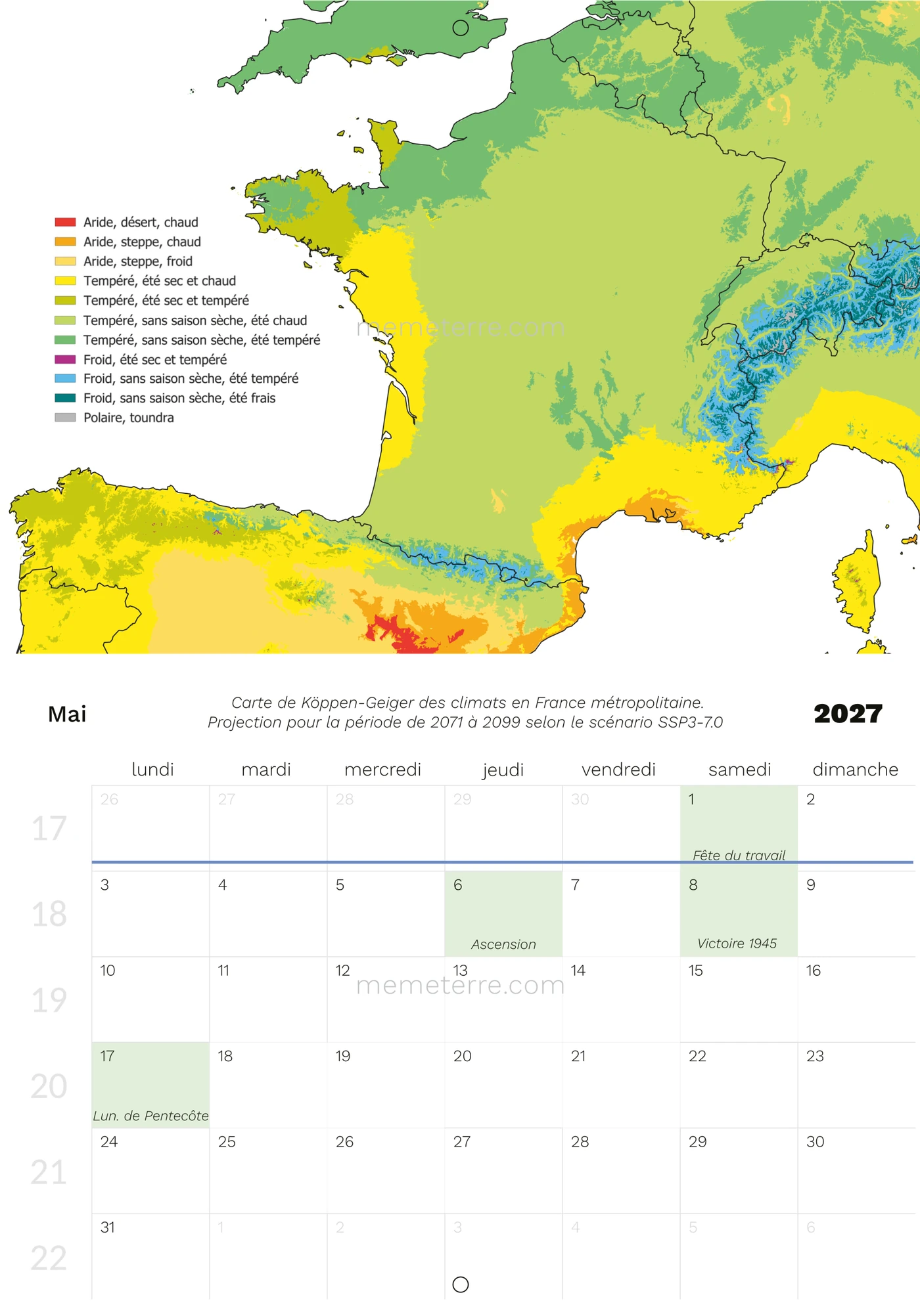 future climate in France and May