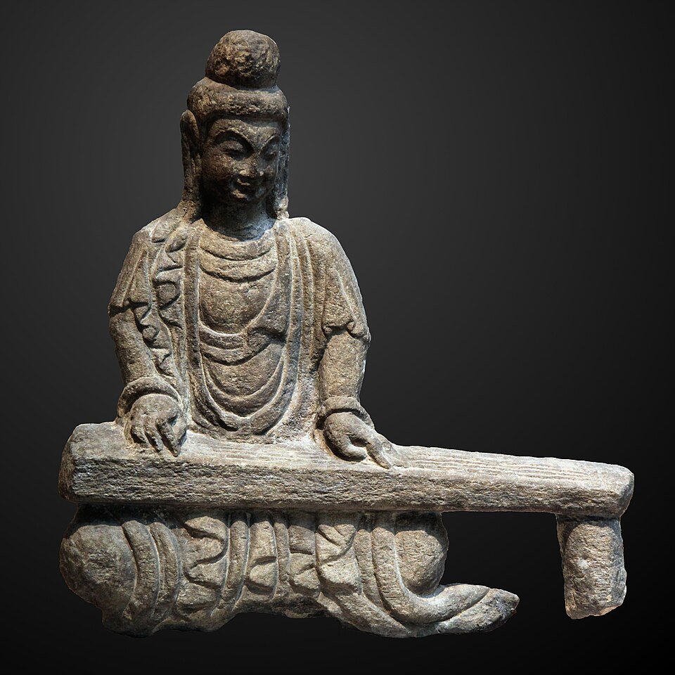 Bodhisattva playing Guqin